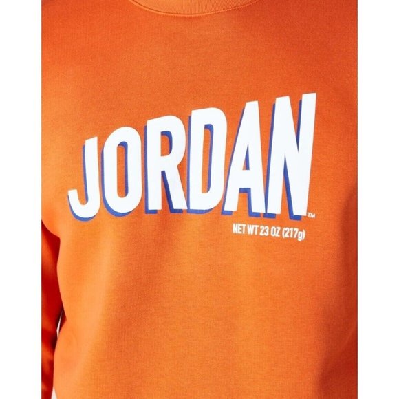 Nike Jordan Flight Men's MVP Wheaties Crew Sweater DV7588-817 Orange - Picture 6 of 13